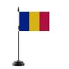 Drapeau De Table - Tchad - 14 X 21 Cm - Polyester - Mât En Plastique - Impression Recto/Verso