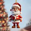 Украшения Санта-Клауса 2D Мультяшный Санта-Клаус Акриловая Подвеска Рождественская Елка Подвесное Украшение для Праздничного Дерева Декор