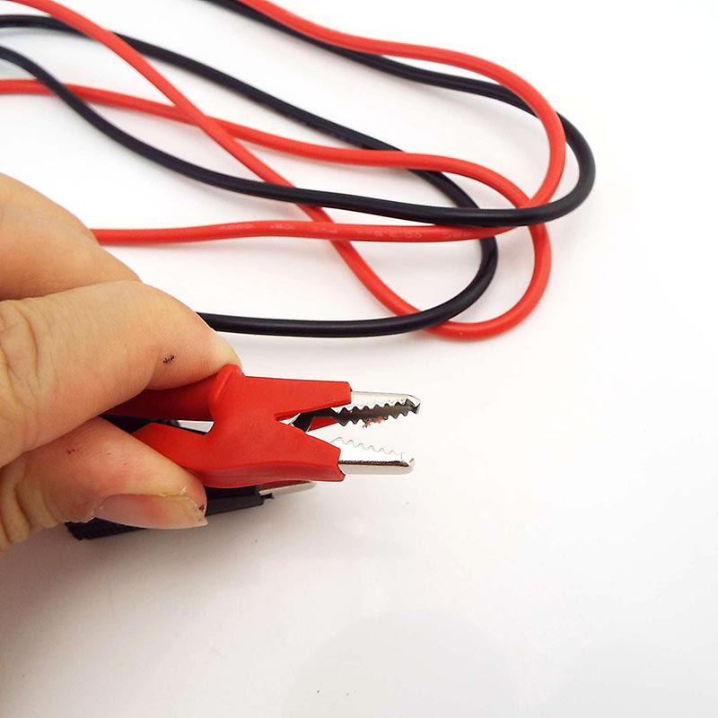 0.5m 1M 5/10/15A Dual 4mm Banana Alligator crocodile to Banana Alligator Clip plug test crocodile Red Black Cable lead
