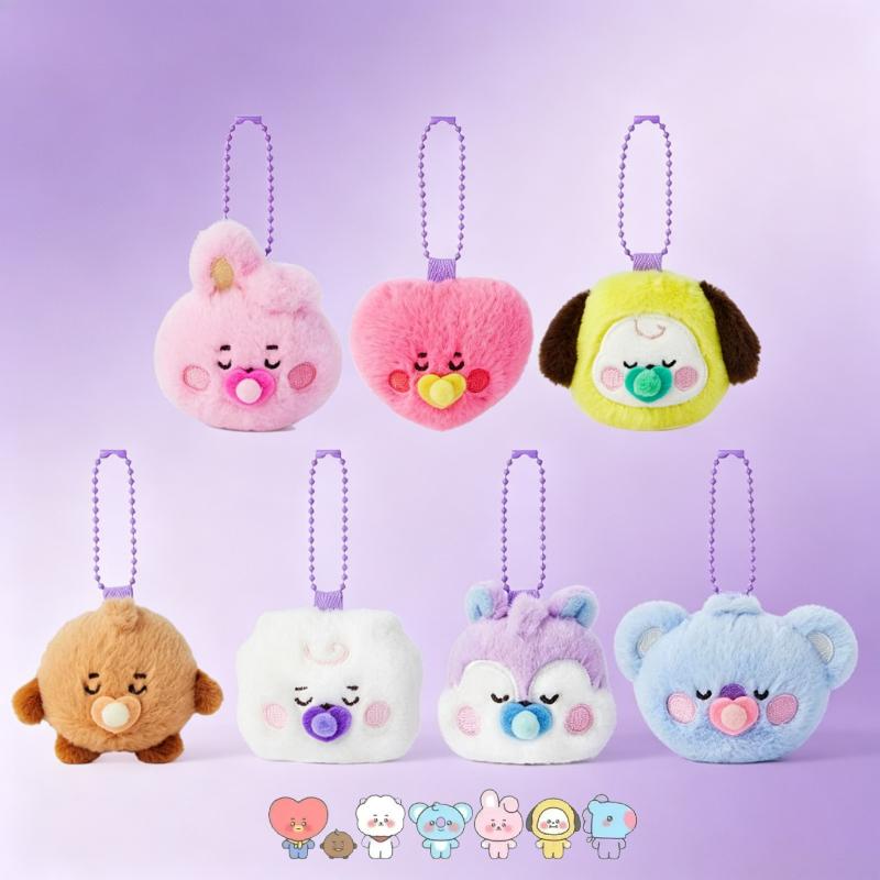 BT21 мультяшная милая серия 'baby' плюшевая кукла брелок кавайная фигурка подвеска аксессуар поддержка фанатов аниме товары