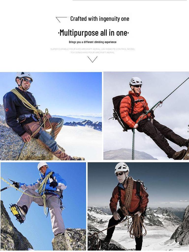 Polyester Static Climbing Rope for Outdoor Rock Climbing, Mountaineering, High-Altitude Work, Rappelling, and Lifeline Safety