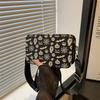 Halloween Skull Shoulder Bag For Women Pu Leather Casual Crossbody Purse With Zipper Closure