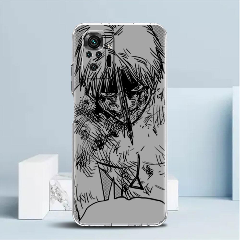 Chainsaw Man Cool Case For Xiaomi Redmi Note 11 Pro 10 9 9S 8 8T 7 9A 9C 9T 10 10C K40 Clear TPU Soft Phone Cover