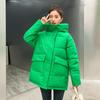 Autumn Winter Thicken Warm Parka Women Casual Sweety Solid Color Big Pocket Loose Short Hooded Coat Jackets Outwear