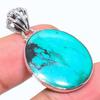 Подвеска из натурального тибетского бирюзового камня 925 пробы из стерлингового серебра 1,54 дюйма b1r39