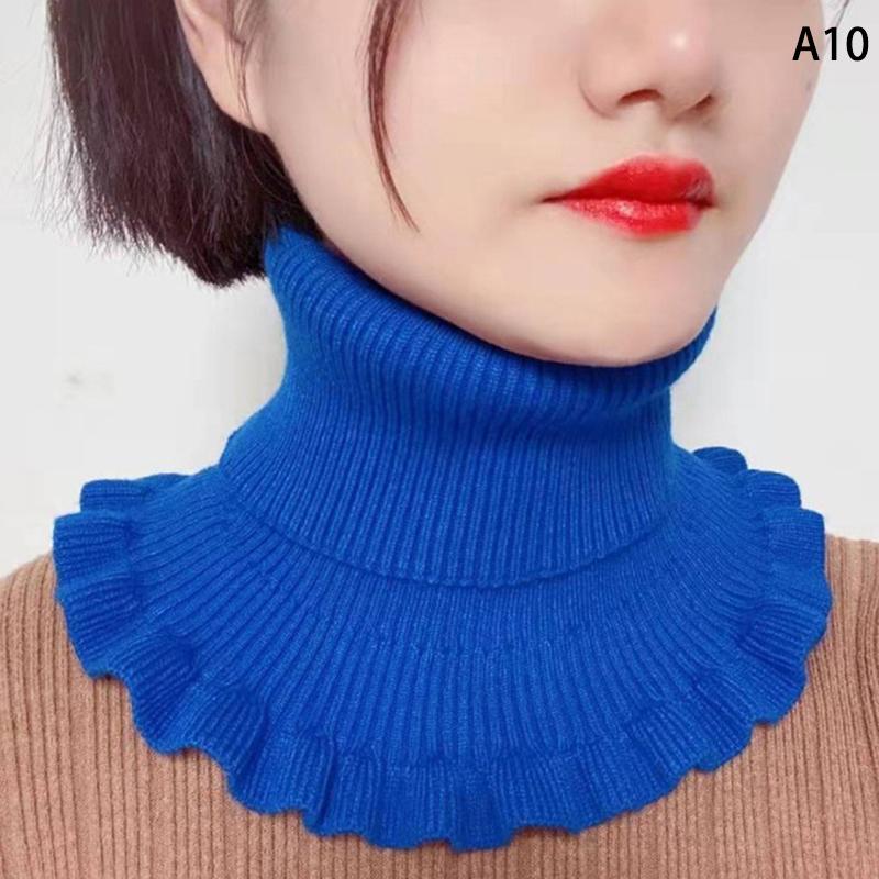 Women Warm Knitted Fake Collar Woolen Women Turtleneck Knitted False Fake Collars