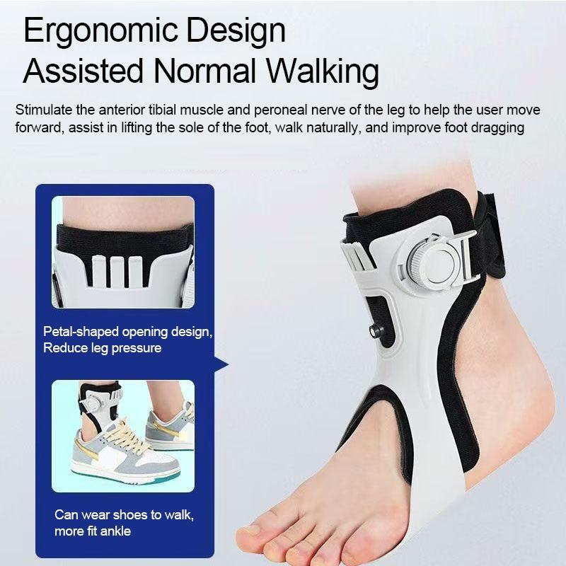 Drop Foot Brace Orthosis with Inflatable Gasbag Balance Foot Corrector Ankle Support for Hemiplegia Patient Stroke Shoes Walking