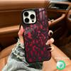 Красивый черный принт с кружевом Для IPhone17 16 15 14 13 12 11 Plus Pro Max Plus Беспроводная зарядка Чехол для телефона