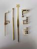Violin Clamp Set: 3 pieces + 3 Brass Square Clamps – золотой