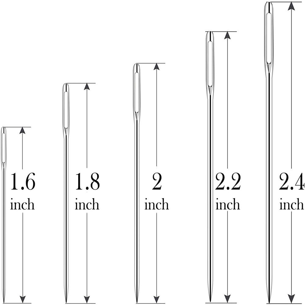 Cross Stitch Stainless Steel Mending Craft Large Eye Needles Sew Pins Kit Hand Sewing Needle