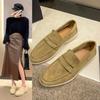 New Solid Color Flats Women Large Size  Round Toe Slip-on Versatile Leisure Ladies Shoes Handmade