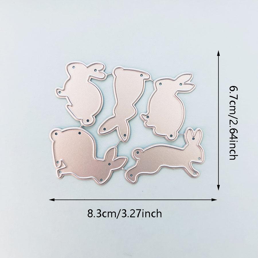 Rabbits Metal Cutting Dies Stencil for DIY Scrapbooking Photo Album Embossing Paper Cards Crafts Diecuts