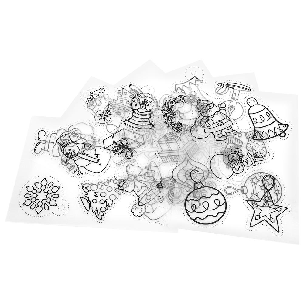 12 шт. термоусадочных листов, рождественский набор, маленькие узорчатые аксессуары ручной работы