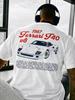 Мужская и женская футболка с графическим принтом суперкаров Porsche и Ferrari, уличная, оверсайз, Y2k, с коротким рукавом, высококачественная одежда для мужчин и женщин