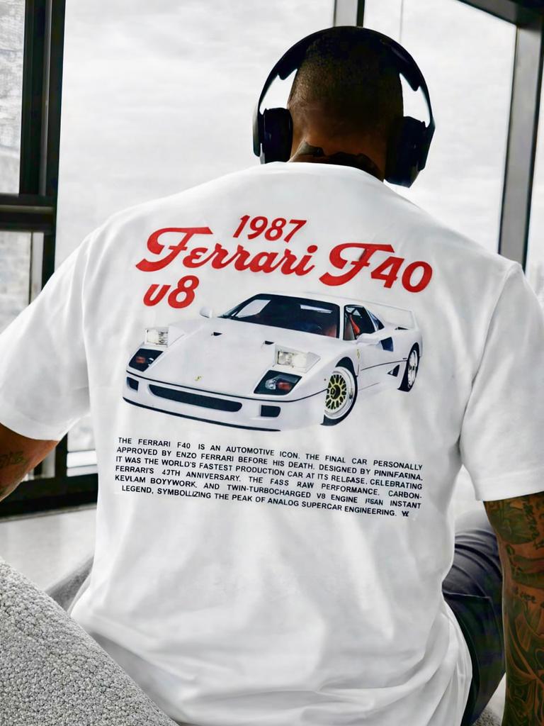 Мужская и женская футболка с графическим принтом суперкаров Porsche и Ferrari, уличная, оверсайз, Y2k, с коротким рукавом, высококачественная одежда для мужчин и женщин