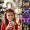 Colorful Light Antler Hair Clip Fashion Ears Christmas Hair Clip Accessories Antler Headband Headdress Headwear with LED Light