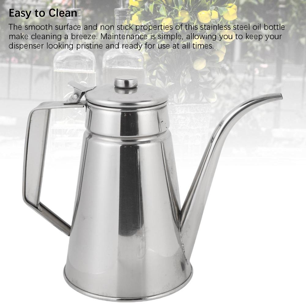 304 Stainless Steel Stainless Steel Oil Dispenser 1L/1.2L Olive Oil Dispenser Oil Storage