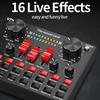 Bluetooth Live Sound Card 8 Modes Voice Changer Sound Mixer Board with 16 Sound Effects for Karaoke