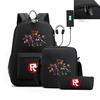 Roblox Game-Themed Backpack, Shoulder Bag, and Pencil Case Set for Students