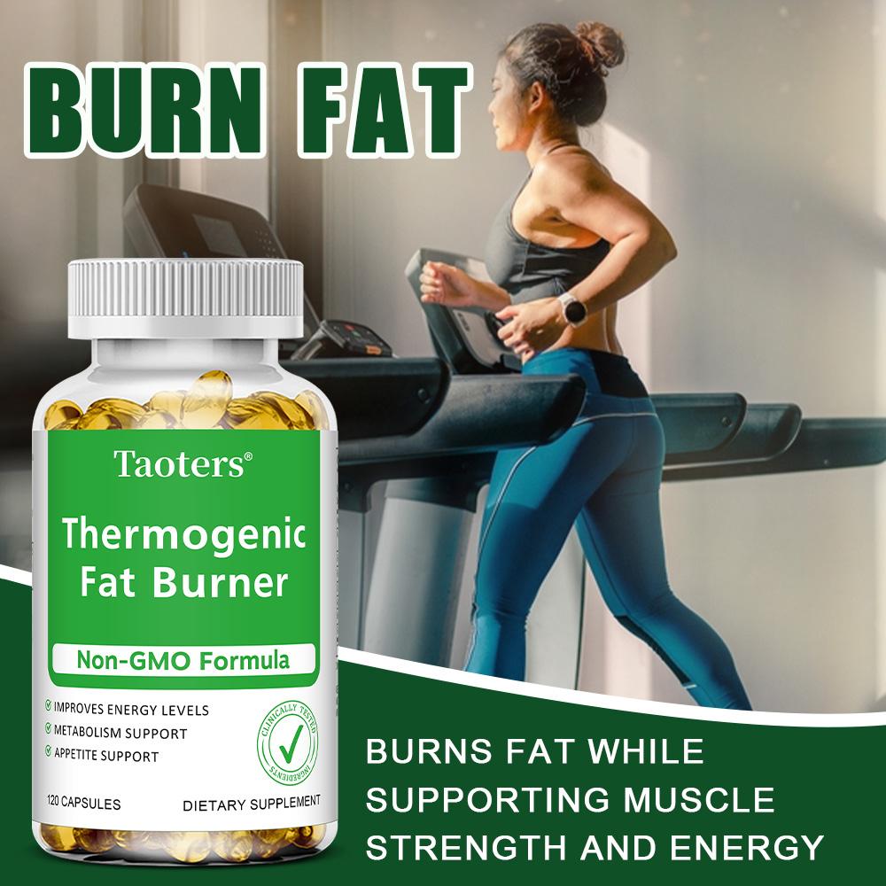 Thermogenic Dietary Supplement Capsules, Natural Herbal Blend, Non‑GMO Gluten‑Free, 120 Capsules 60‑Day Supply
