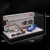 1/64 Scale Model Car Display Toy Storage with 2 Figures Micro Landscape Scenario Decorative