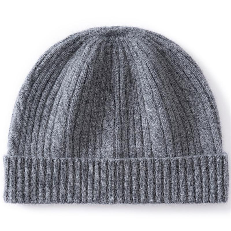 Cashmere autumn and winter new unisex fashion versatile warm ear protection cold knitted hat