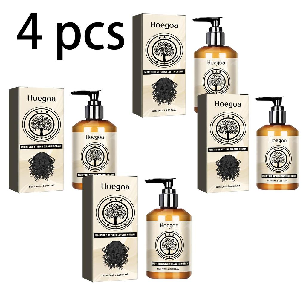 Hoegoa Увлажняющий эластичный крем для кудрей Morocco - Создает мягкие, объемные и эластичные кудри, формирование кудрей и увлажнение, 100 мл