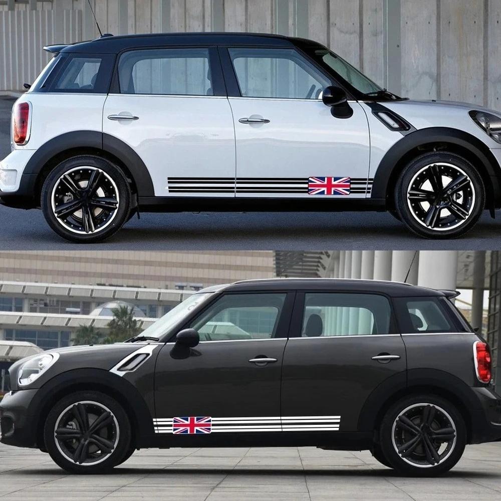 Боковые наклейки на двери автомобиля Виниловые декали Для MINI Cooper S R55 R56 F56 F55 F57 F60 R60 Countryman JCW Аксессуары для декора кузова автомобиля