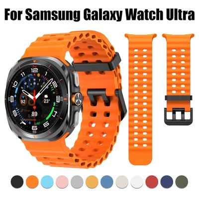 Классический силиконовый спортивный морской ремешок без зазоров для Samsung Galaxy Watch Ultra Band для Galaxy Watch Ultra 47 мм браслет-ремешок для часов