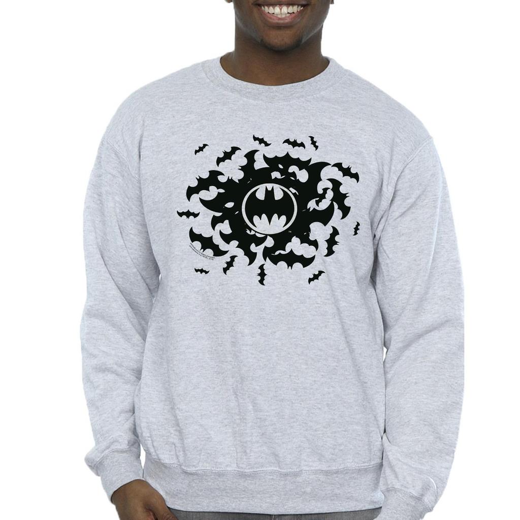 DC Comics Мужская толстовка с надписью «Batman Bat Swirl»