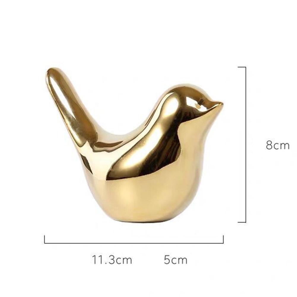 Lifelike Ceramic Bird Ornament Minimalist Style Bird Statue Collectible Figurines For Home Office Decor