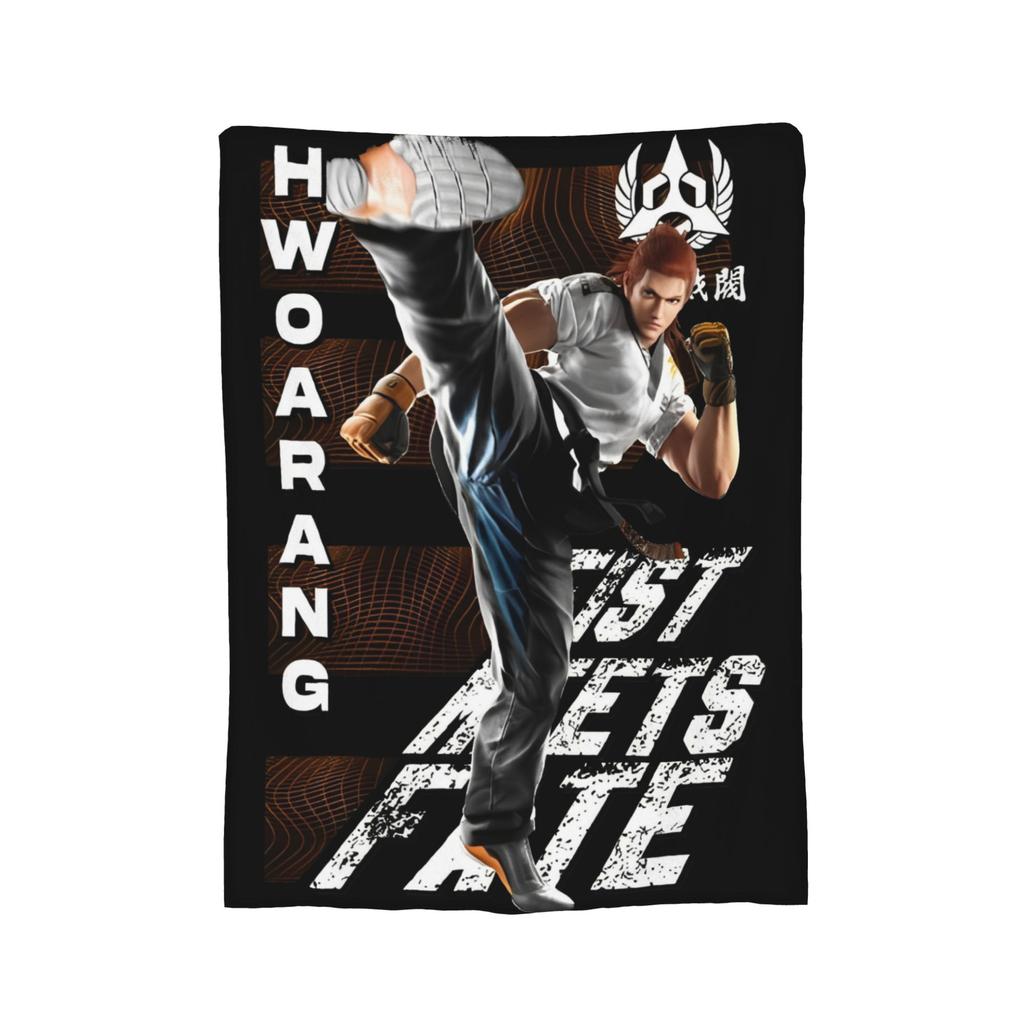 Panda Tekken 8 Gaming Blanket Flannel Novelty Breathable Throw Blankets for Bedspread Autumn/Winter,