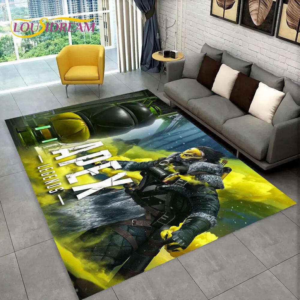 Apex Legends Game Gamer Мультфильм Коврик, Коврик для гостиной Спальня Диван Коврик Украшение, детские игры Нескользящий напольный коврик