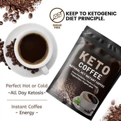 KETO Coffee Fitness Растворимый твердый напиток Кетогенный черный кофе 100г