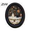 Unique Housewarming Gifts Halloween Wooden Door Hanging Sign, Oval Gothic Black Cat Ghost Wall Plaque, Retro Spooky Aesthetic Room Decor Waterproof