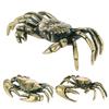 Smooth Edges Crab Micro Landscape Figurine Clear Carved Copper Creative Crab Statue for Home