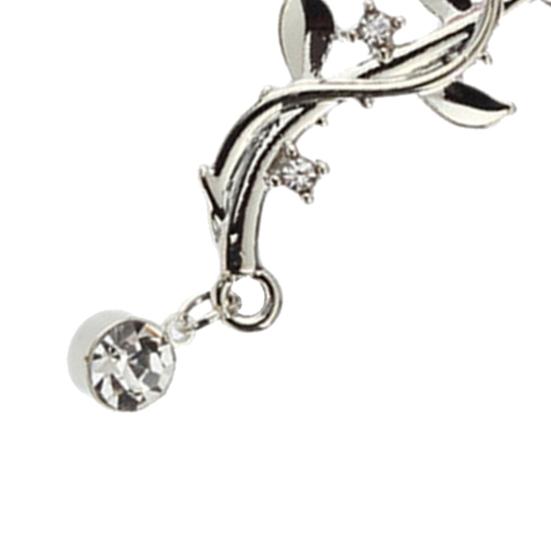 Серьги Красивые Серьги-Клаймберы Ползучая Роза Цветок Ветка