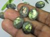 11 шт 12X17MM натуральный лабрадорит с обеих сторон шахматной огранки овальный драгоценный камень россыпью LM-1184