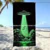 Alien UFO Abduction Beach Towel Patterned Sunscreen And Windproof Suitable For Swimming Pool Camping Travel