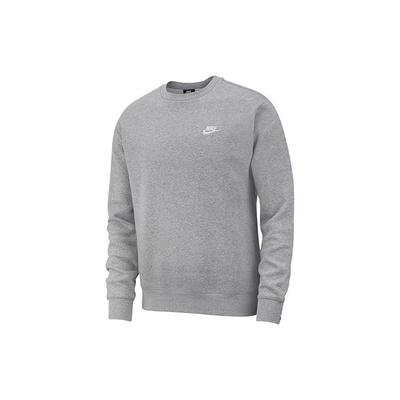 Nike Спортивная одежда Club Fleece Crewneck Темно-серый Хизер/Белый Мужская уличная одежда BV2662-063