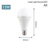 7W/9W/12W/15W Rechargeable LED Light Bulb Handheld Energy-Saving Light Bulb Household Power Failure Emergency Light Bulb