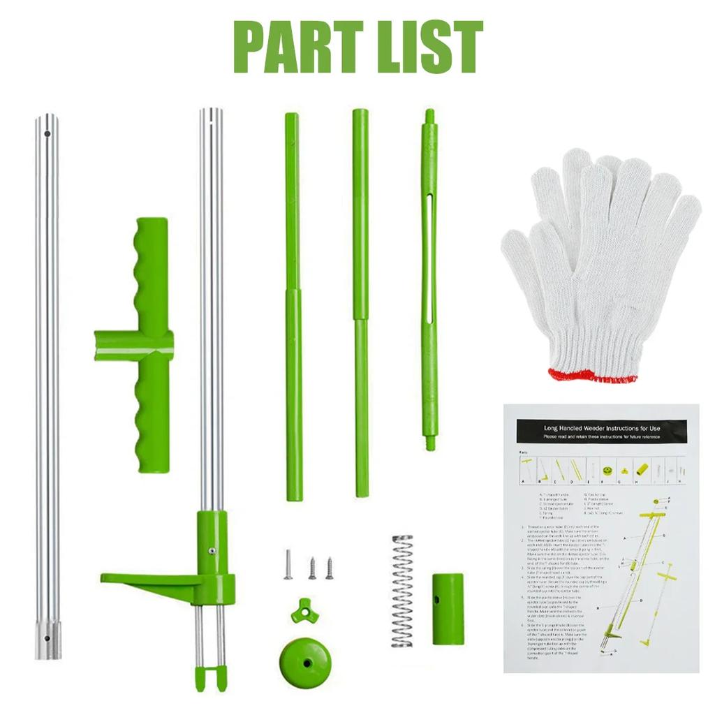 39inch Weed Puller Long Handle Weeder Hand Tool with Stainless Steel Claw Sturdy Lightweight Weed Root Pulling Tool for Lawn