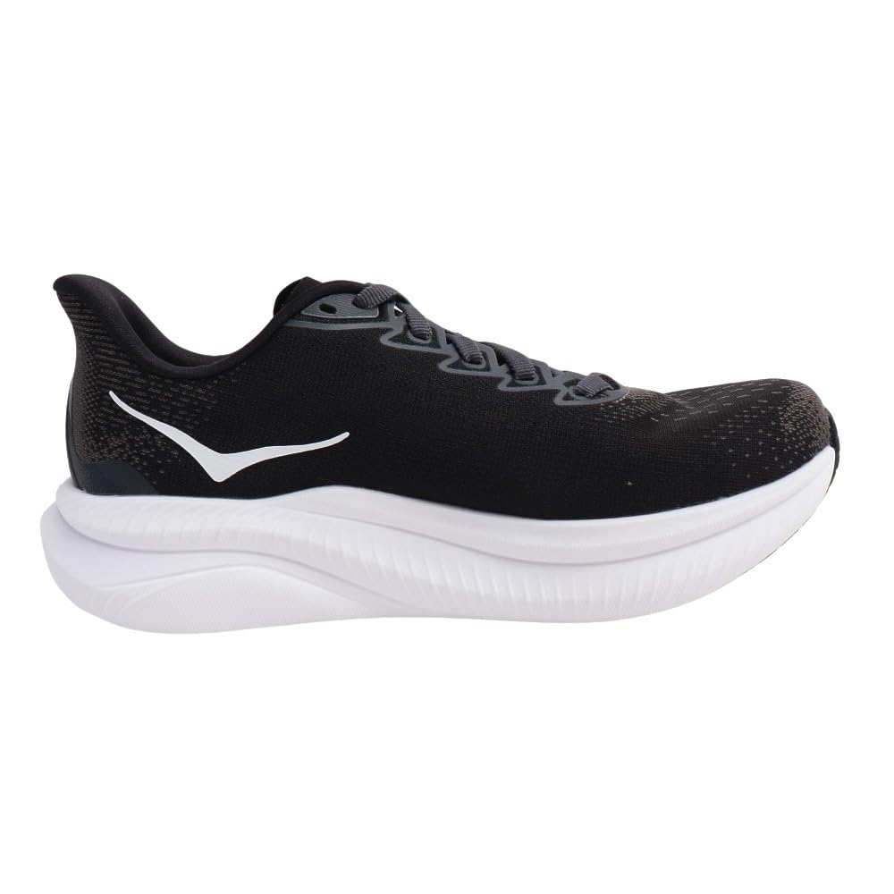 HOKA Mach 6 Regular Running Size Black and Shoes, Women's, 24.5, White, 1147810-BWHT