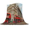 London Telephone Booth Coral Fleece Blanket Winter Sheet Bedspread Sofa Bed Throw Light Thin Soft Warm Flannel Throw Blankets