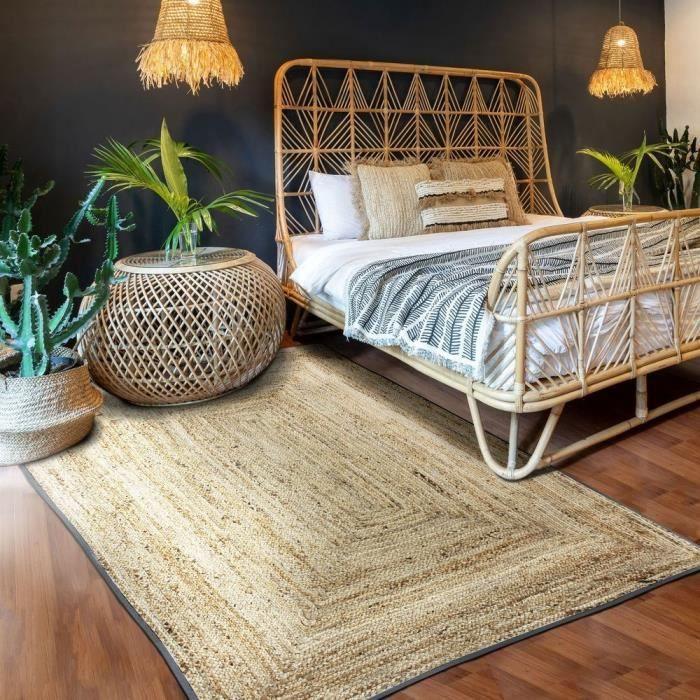 DECO Jute Rug 160x230 Cm - Dark Grey