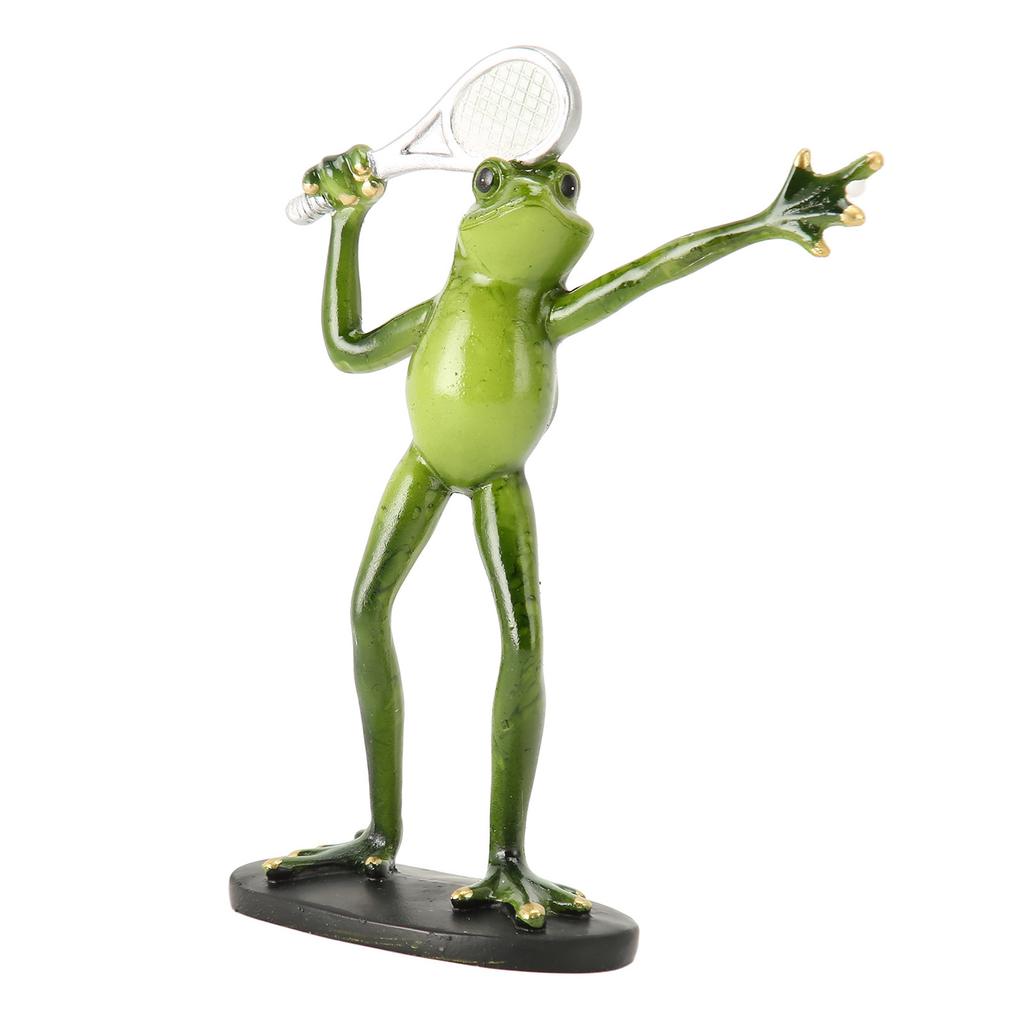 Статуя лягушки смола спортивная лягушка фигурка декор скульптура статуя ремесла для улицы сад патио газон бонсай крыльцо игра
