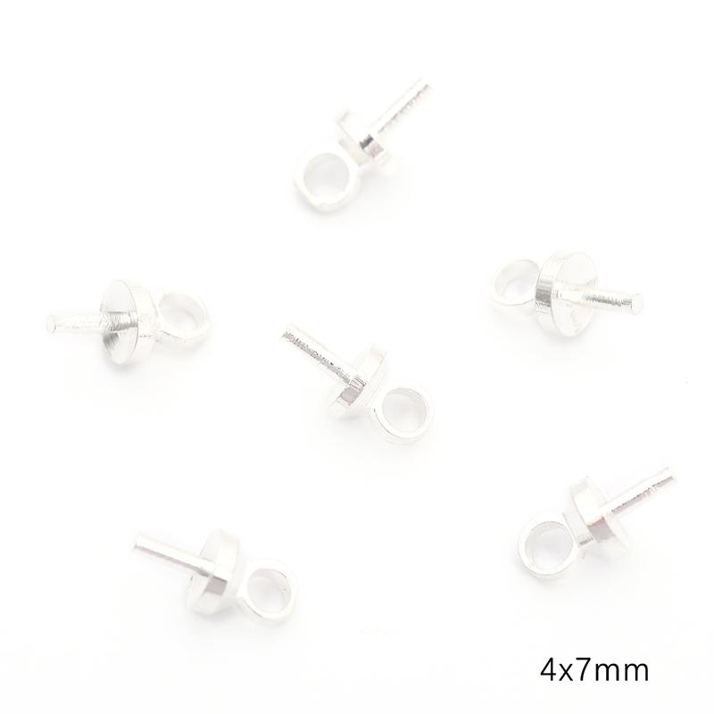 50 шт./пакет, подвесная кепка, гвозди, медный материал, родиевое покрытие, подвеска, изготовление модных ювелирных изделий своими руками, аксессуар