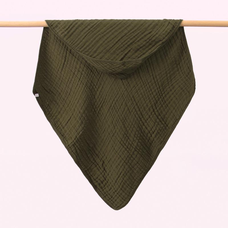 Pure Cotton Hooded Baby Swaddle Towel - Solid Color Gauze