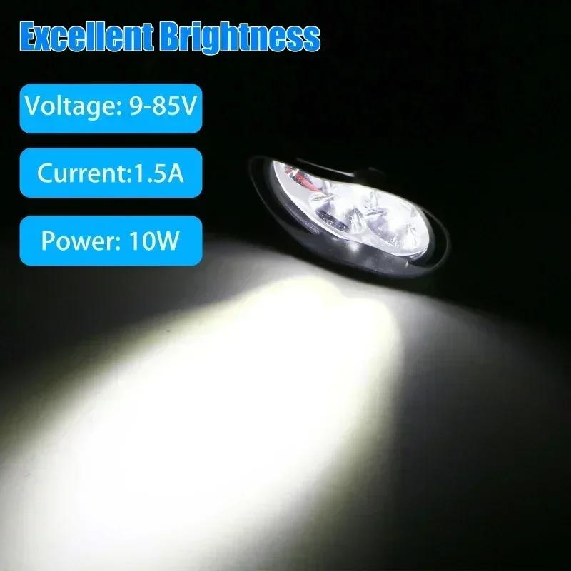 2/4 шт. Мотоциклетная фара 6 светодиодов Вспомогательные прожекторы Скутеры Водонепроницаемые Модифицированные лампы Скутеры Мотор Фара Аксессуар