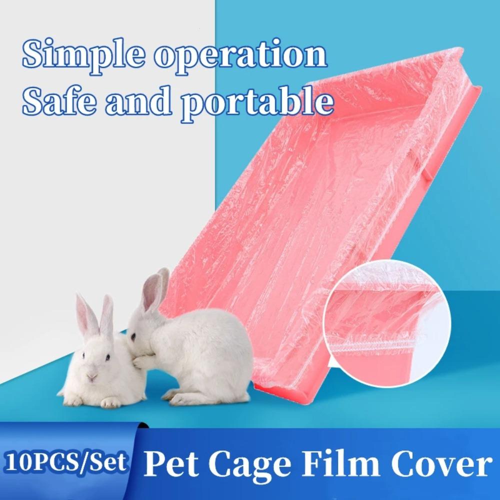 10 шт. Эластичная крышка для поддона для домашних животных Одноразовая пленочная крышка Прочный поддон для птичьей клетки для собаки кошки